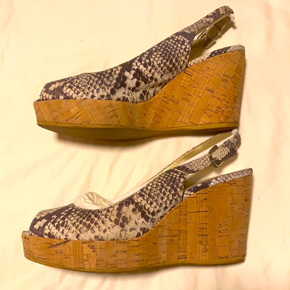 COPY - Steward Weitzman animal print wedges